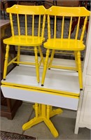 5 Pc. Yellow Formica Top Dinette Set (Dropleaf