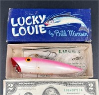 Wee Louie Pearl Pink Fishing Lure w Box