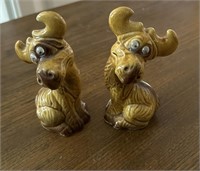 Vintage Moose S&P Shakers with Googly Eyes