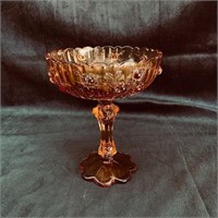 Vintage Fenton Art Glass Comport Pedestal Bowl