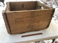 Shawano County Highway Dept Wooden Crate