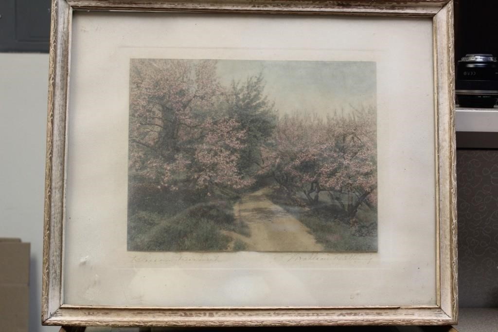 Framed Wallace Nutting Hand Signed Print