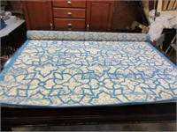 5'x8' Machine Made Rug (New) Blue/White