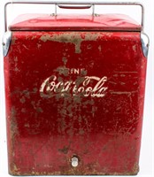 Vintage Coca Cola Portable Steel Cooler