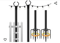 ($54) 2 Pack String Light Poles,10 Ft L