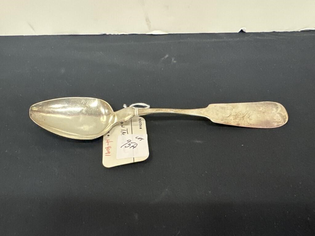 Coin silver tablespoon by Newell Mastin Chicago