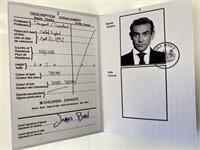 James Bond passport movie Replica  prop