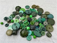 Lot of Green Vintage Buttons