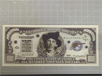 Billy the kid novelty banknote