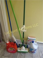 cleaning tools broom borax bleach