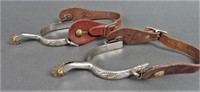 Embossed Stainless Steel Western Spurs