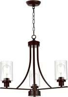 BONLICHT 3-Light Bronze Chandelier