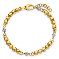 14 Kt- Oval Link Design Modern Bracelet