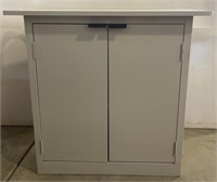 (AI) Metal utility cabinet with linoleum top, one