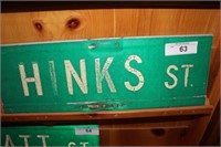STREET SIGN -HINKS ST