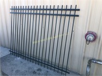 64 linear feet black steel fencing