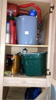 Cabinet Contents--buckets, etc