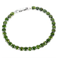 Natural Unheated Chrome Diopside Bracelet