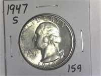 1947-S Washington Quarter