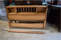 Full Size Solid Wood Bed Frame w/ Rails & Slats