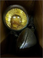 Pair of old fog lights. The bulbs are marked GE.
