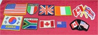 Flags of the World Lot 10 Patches USA Canada MORE