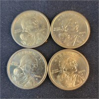 4 - 2000p Sacagawea Dollar Coins