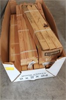 BOX OF WOODEN STAKES NO CASE