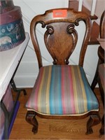 WOOD UPHOLSTERED  SEAT DINING CHAIR