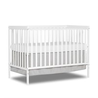 Synergy 5-In-1 Convertible Crib, White..