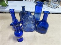 Blue glass grouping