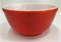 Pyrex Red & White Glass Mixing Bowl