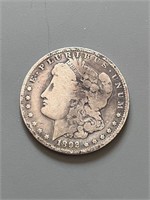 1892 O Morgan Silver Dollar