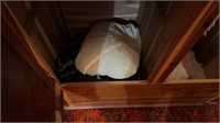 CONTENTS OF CEDAR CABINET - QUILTS, BLANKET