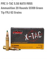 20 Boxes of X-TAC 5.56 MSRP $300.00