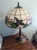 Tiffany style table lamp hummingbird theme