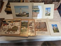 Lot of prints lighthouse, country & landscape