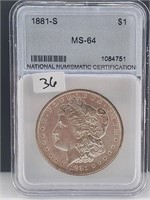 1881-s Morgan Silver Dollar