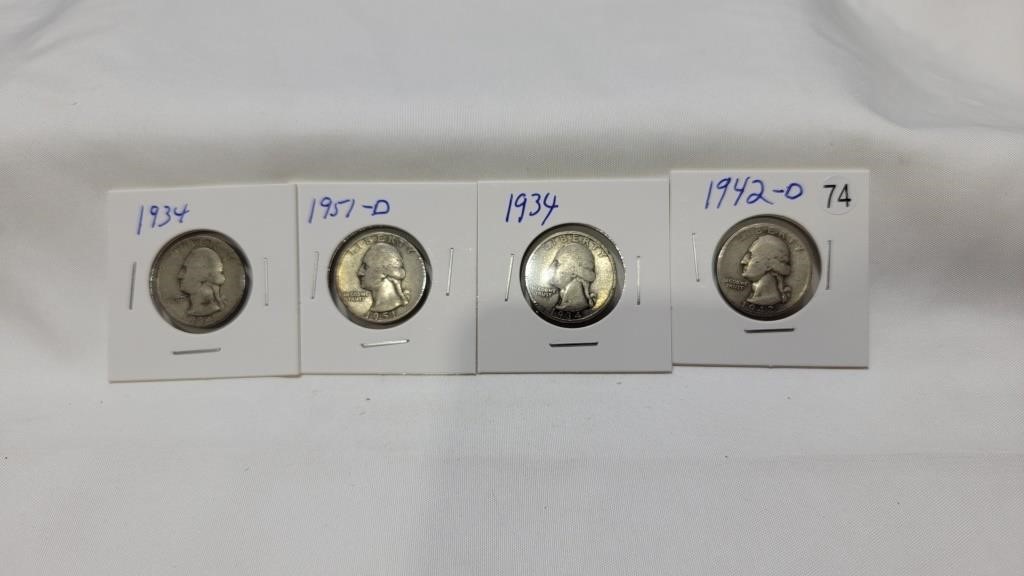 4 silver quarters