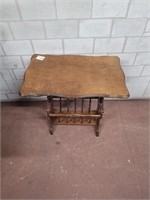 Vintage side table with built in magazine rack