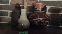 Pottery vases, jar