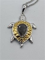 Sterling Silver 20in Turtle Necklace