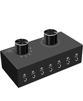 (New) (1 pack) 6-Way Audio Switcher, 3.5mm (1/8")