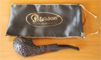 Vintage Tobacco Pipe with Pouch - 6" long
