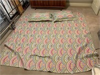Quilted Bed spread and shams- queen