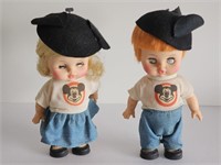 VTG MICKEY MOUSE CLUB BOY AND GIRL FIGURINES