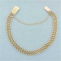 Double Chain Link Bracelet In 14k Yellow Gol