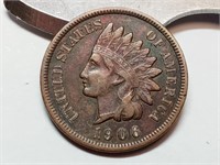 OF) Full Liberty 1906 Indian head penny