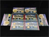 4 Presidential Dollar Coin Sets - 8 Dollar Coins