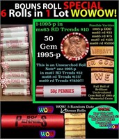 THIS AUCTION ONLY! BU Shotgun Lincoln 1c roll, 199